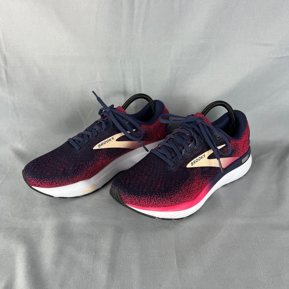 Brooks Ghost 16 1204071B422 Sneakers Womens 9.5 Red Lace Up Running Shoes